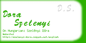 dora szelenyi business card